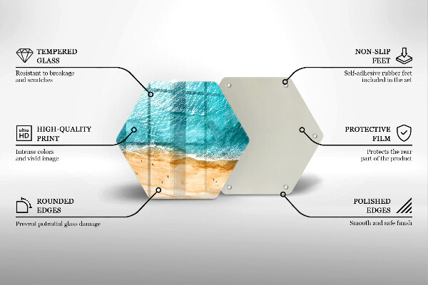 Kuchynská doska zo skla Plážové pobrežie a more