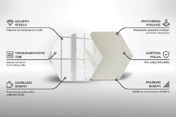 Kuchynská doska veľká zo skla Vzor moderných línií