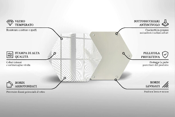 Kuchynská doska veľká zo skla Vzor moderných línií