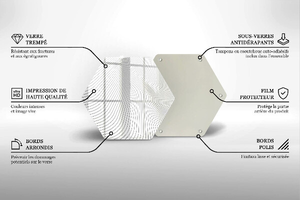 Kuchynská doska veľká zo skla Vzor moderných línií