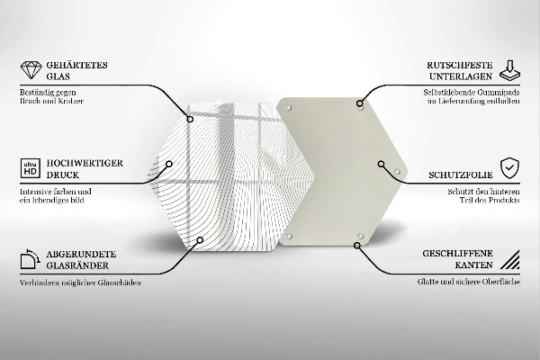 Kuchynská doska veľká zo skla Vzor moderných línií