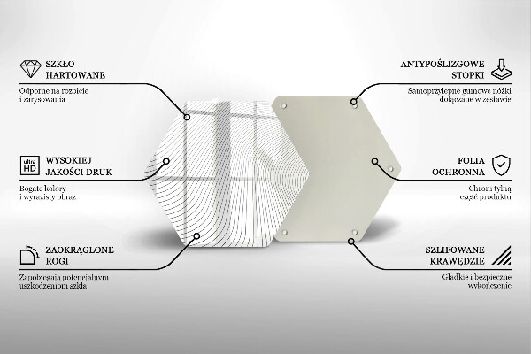 Kuchynská doska veľká zo skla Vzor moderných línií