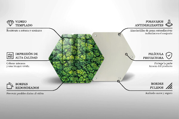 Kuchynská doska veľká zo skla Prírodná machová rastlina