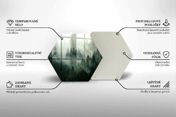 Kuchynská doska zo skla Hmlistá lesná krajina