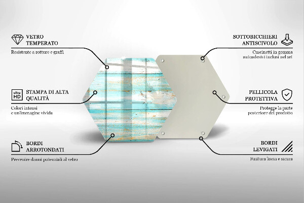 Kuchynská doska zo skla Vintage drevené dosky