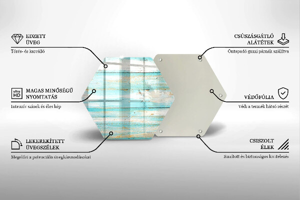 Kuchynská doska zo skla Vintage drevené dosky