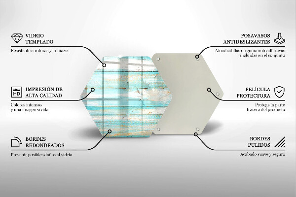 Kuchynská doska zo skla Vintage drevené dosky