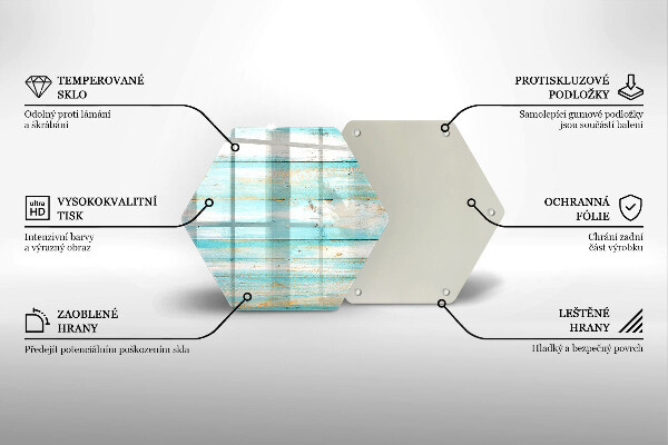 Kuchynská doska zo skla Vintage drevené dosky