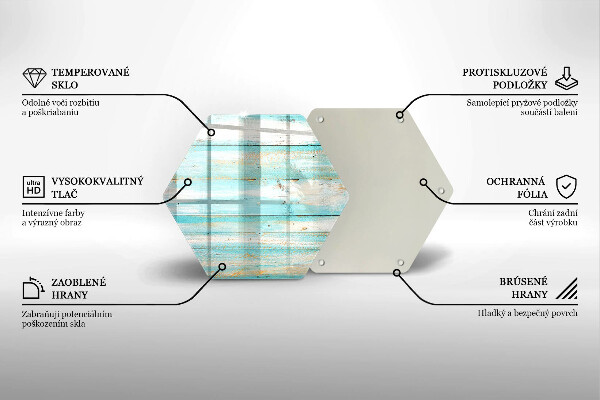 Kuchynská doska zo skla Vintage drevené dosky