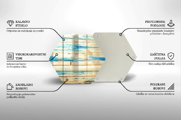 Kuchynská doska zo skla Retro drevené dosky