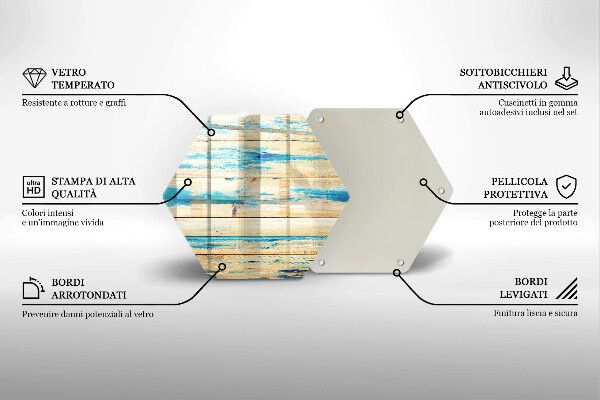 Kuchynská doska zo skla Retro drevené dosky