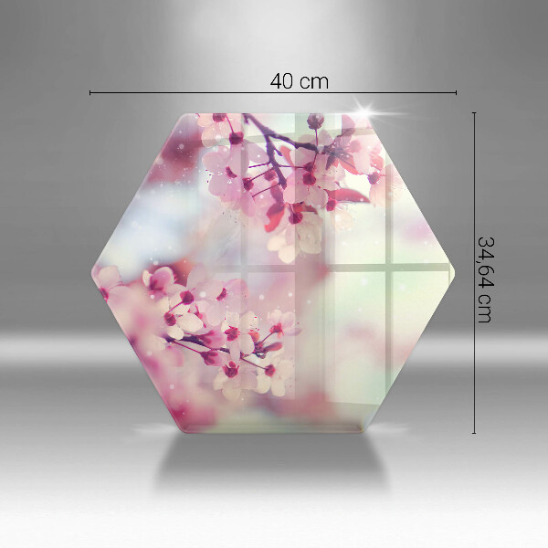 Kuchynská doska zo skla Prírodné kvety jabloní