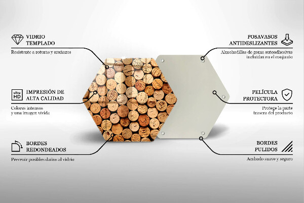 Kuchynská doska zo skla Vzor vínových korkov
