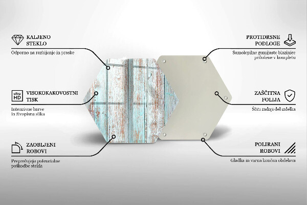 Kuchynská doska veľká zo skla Staré vintage dosky