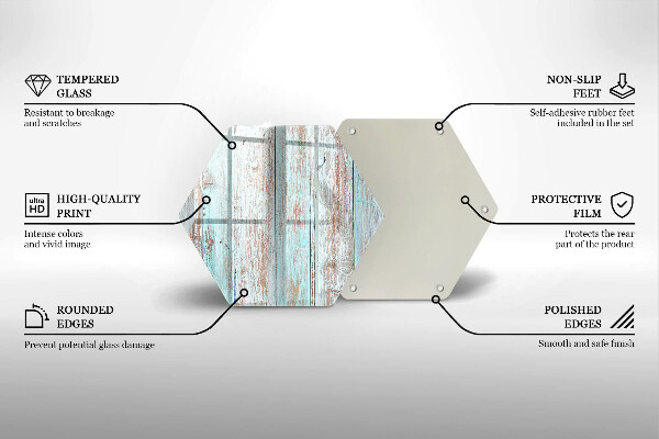 Kuchynská doska veľká zo skla Staré vintage dosky