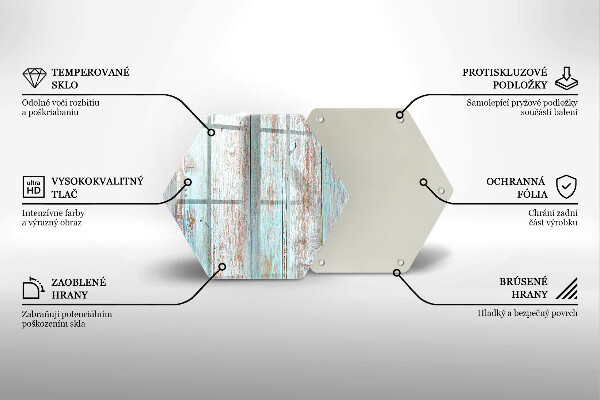 Kuchynská doska veľká zo skla Staré vintage dosky