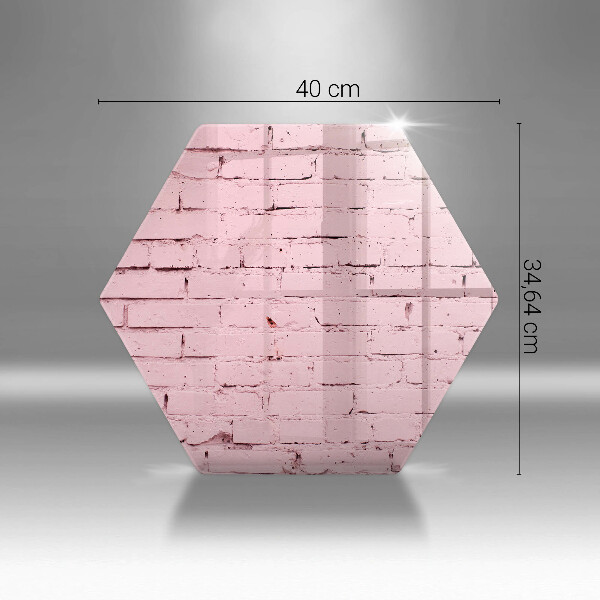 Kuchynská doska veľká zo skla Pastelová tehlová stena