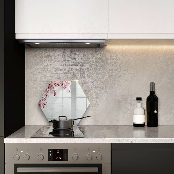 Kuchynská doska veľká zo skla Kvety na doskách