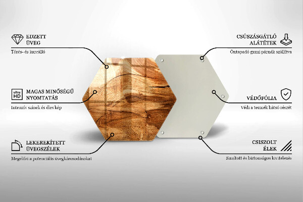 Kuchynská doska veľká zo skla Textúra drevenej dosky