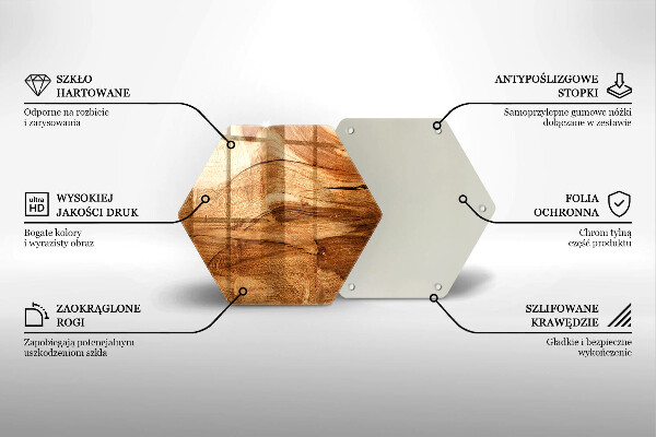 Kuchynská doska veľká zo skla Textúra drevenej dosky