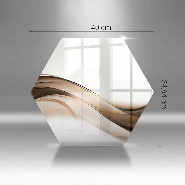 Kuchynská doska veľká zo skla Abstraktné hnedé čiary