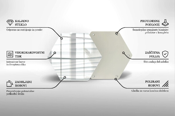 Kuchynská doska veľká zo skla Moderná štruktúra