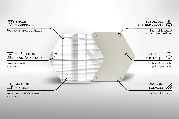 Kuchynská doska veľká zo skla Moderná štruktúra