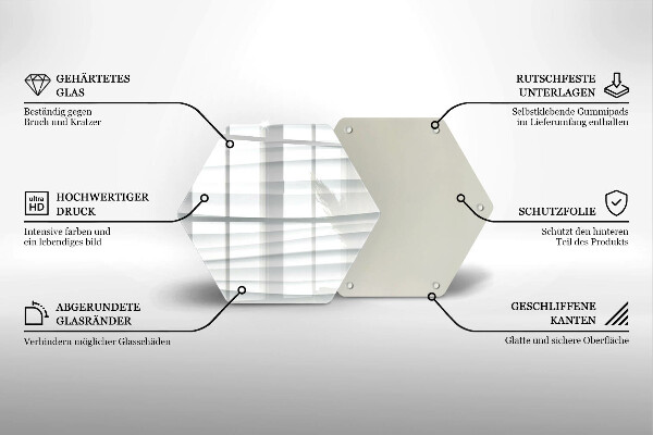 Kuchynská doska veľká zo skla Moderná štruktúra