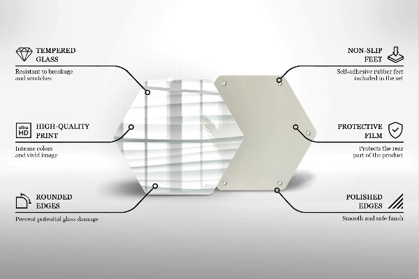 Kuchynská doska veľká zo skla Moderná štruktúra