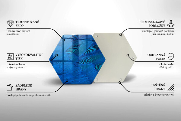 Kuchynská doska zo skla Vtáčie perie