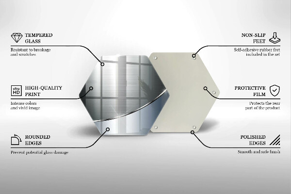 Kuchynská doska zo skla Kovový abstraktný vzor