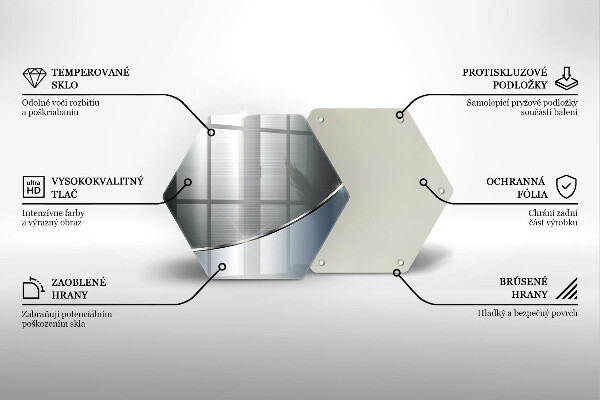 Kuchynská doska zo skla Kovový abstraktný vzor