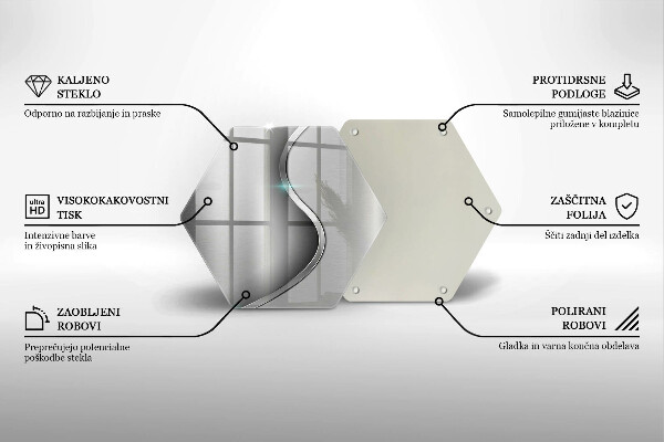Kuchynská doska zo skla Abstraktný strieborný kov