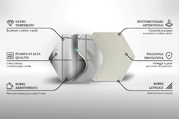 Kuchynská doska zo skla Abstraktný strieborný kov