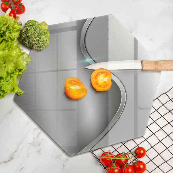 Kuchynská doska zo skla Abstraktný strieborný kov