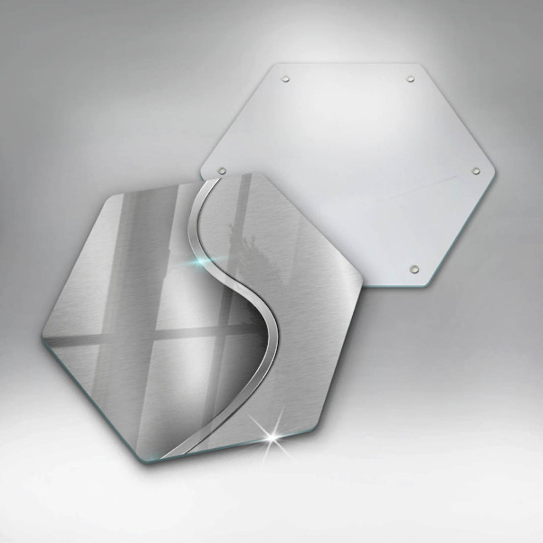 Kuchynská doska zo skla Abstraktný strieborný kov