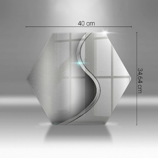 Kuchynská doska zo skla Abstraktný strieborný kov