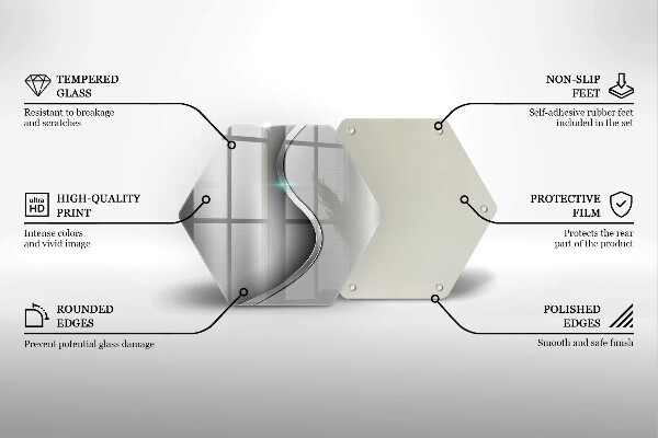 Kuchynská doska zo skla Abstraktný strieborný kov