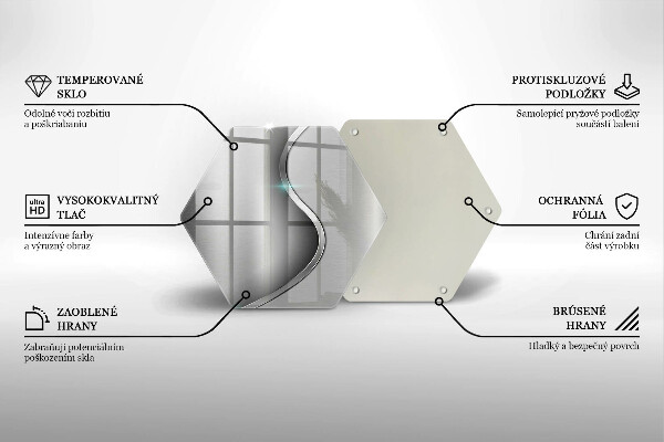 Kuchynská doska zo skla Abstraktný strieborný kov