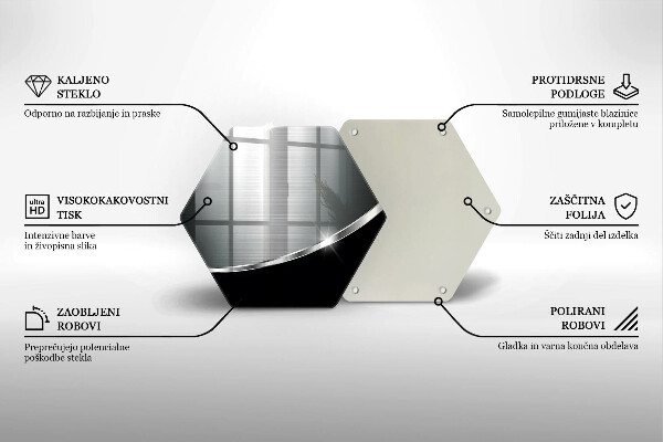 Kuchynská doska zo skla Abstrakcia s kovom