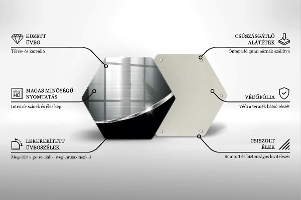 Kuchynská doska zo skla Abstrakcia s kovom