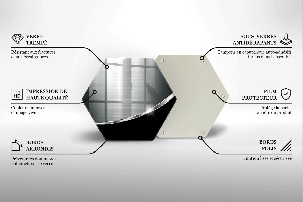 Kuchynská doska zo skla Abstrakcia s kovom
