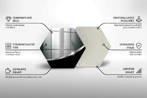 Kuchynská doska zo skla Abstrakcia s kovom