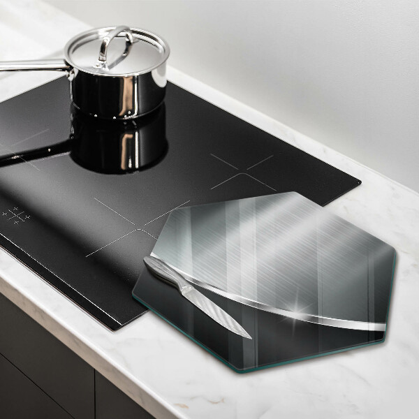 Kuchynská doska zo skla Abstrakcia s kovom