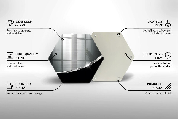 Kuchynská doska zo skla Abstrakcia s kovom