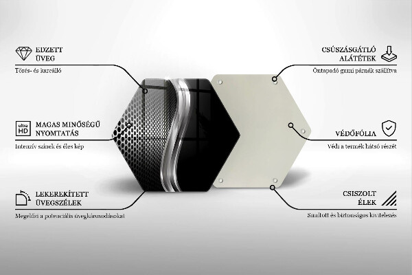 Kuchynská doska zo skla Kovová konštrukcia