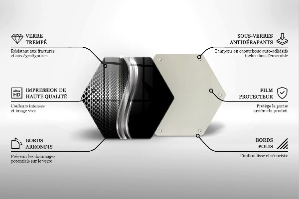 Kuchynská doska zo skla Kovová konštrukcia