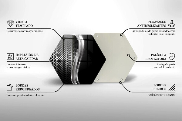 Kuchynská doska zo skla Kovová konštrukcia