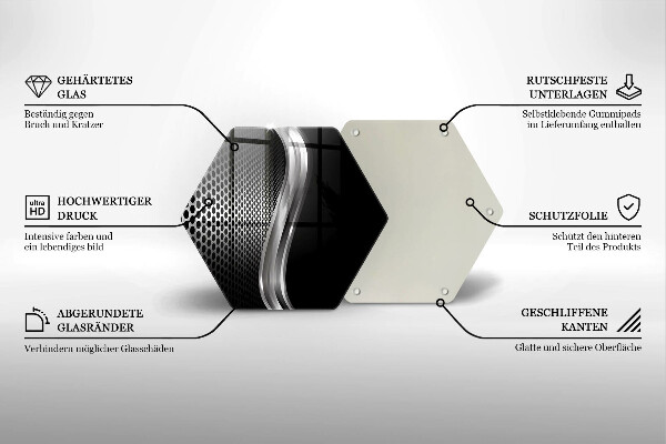 Kuchynská doska zo skla Kovová konštrukcia