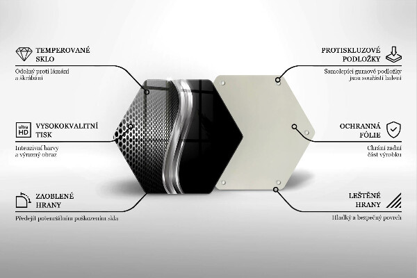 Kuchynská doska zo skla Kovová konštrukcia